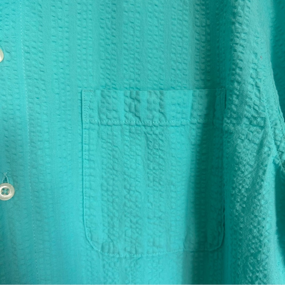 The Territory Ahead Men’s Light Cotton Summer Button Down Shirt Aqua - Size L - Picture 4 of 7